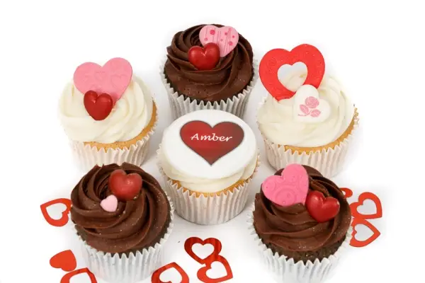 Valentines Day Personalised Chocolate and Iced Cupcakes