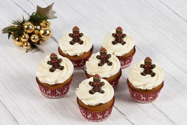 Gingerbread Santa Cupcakes