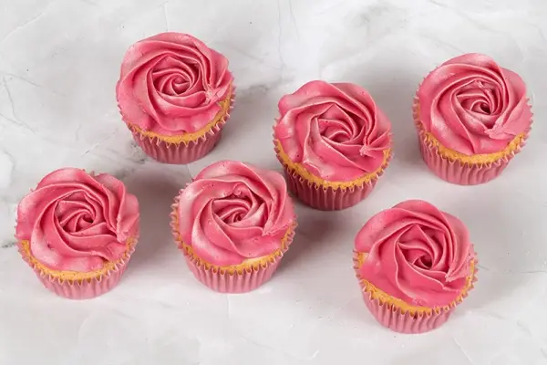 Rose Petal Cupcakes Box of 6