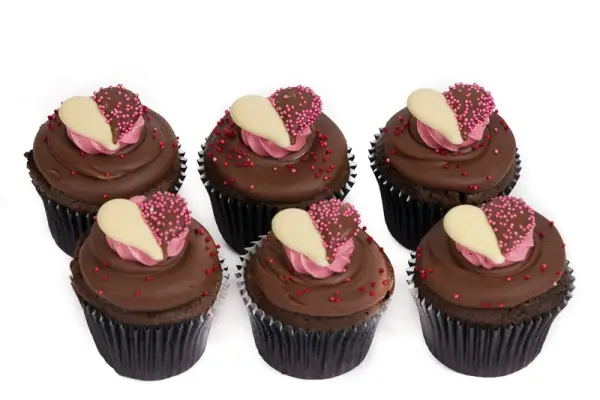 Belgian Chocolate Sweet Heart Cupcakes