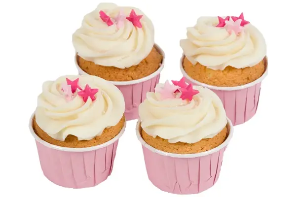 Little Pink Birthday Cupcakes with Candle - 4