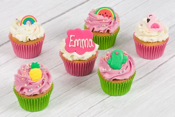 Personalised Tropical Cupcakes