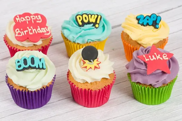 Personalised Superhero Cupcakes