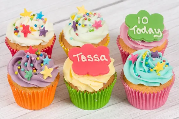 Personalised Rainbow Cupcakes - Box of 6