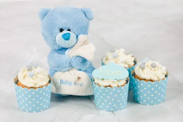 New Baby Deluxe Cupcakes and Teddy